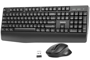 PHILIPS Wireless Keyboard and Mouse, 2.4GHz Plug & Play Ergonomic Keyboard PHILIPS Wireless Keyboard and Mouse, 2.4GHz Plug & Play Ergonomic Keyboard