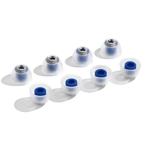 TANGZU Tang Sancai Noble IEM Eartips, Replaceable Stainless Steel, Premium Hypoallergenic Liquid Silicone Ear Tips for in-Ear Monitors, Blue Large, 4 Pairs TANGZU Tang Sancai Noble IEM Eartips, Replaceable Stainless Steel, Premium Hypoallergenic Liquid Silicone Ear Tips for in-Ear Monitors, Blue Large, 4 Pairs