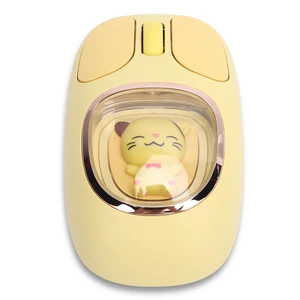GOWENIC Wireless Mouse, Rechargeable Silent RGB Wireless Mouse with USB Receiver and Doll Style, for PC Laptop Tablet Gaming Working (Yellow) GOWENIC Wireless Mouse, Rechargeable Silent RGB Wireless Mouse with USB Receiver and Doll Style, for PC Laptop Tablet Gaming Working (Yellow)