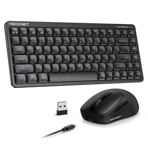 TECKNET Compact Wireless Keyboard and Mouse Combo, 3-Mode Rechargeable TECKNET Compact Wireless Keyboard and Mouse Combo, 3-Mode Rechargeable