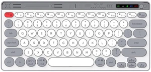 Cuifati Wireless Keyboard, Dual Mode 2.4G BT 3 Devices Switch Scissor Switch 78 Keys with Type C Charging, for Laptop Tablet Smartphone (White) Cuifati Wireless Keyboard, Dual Mode 2.4G BT 3 Devices Switch Scissor Switch 78 Keys with Type C Charging, for Laptop Tablet Smartphone (White)
