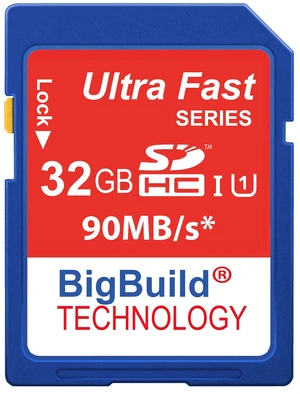 BigBuild Technology 32GB Ultra Fast 90MB/s Memory Card,for Canon EOS 2000D, 4000D Camera, Class 10 SDHC BigBuild Technology 32GB Ultra Fast 90MB/s Memory Card,for Canon EOS 2000D, 4000D Camera, Class 10 SDHC