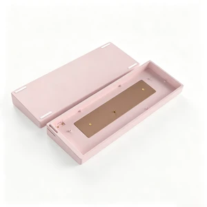 YMKPVR KBDiy Nova60 Case Fit Wooting 60 HE Tofu60 GH60 Holy60 GK61 Mechanical Keyboard CNC E-Coating Anodized (with Brass Weight Bar)(Pink) YMKPVR KBDiy Nova60 Case Fit Wooting 60 HE Tofu60 GH60 Holy60 GK61 Mechanical Keyboard CNC E-Coating Anodized (with Brass Weight Bar)(Pink)