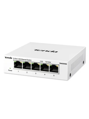 Tenda 5 Port 2.5G Network Switch, Unmanaged Desktop 2.5Gb Ethernet Splitter Tenda 5 Port 2.5G Network Switch, Unmanaged Desktop 2.5Gb Ethernet Splitter