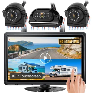 WOOCARTY 10.1" - 3 Magnetic Wireless RV Backup Camera System, 1080P DVR Touchscreen Rear Side Cameras for Monitoring, Compatible with Furrion Pre-Wired Plug, Night Vision Camera for Trailer Tru WOOCARTY 10.1" - 3 Magnetic Wireless RV Backup Camera System, 1080P DVR Touchscreen Rear Side Cameras for Monitoring, Compatible with Furrion Pre-Wired Plug, Night Vision Camera for Trailer Tru