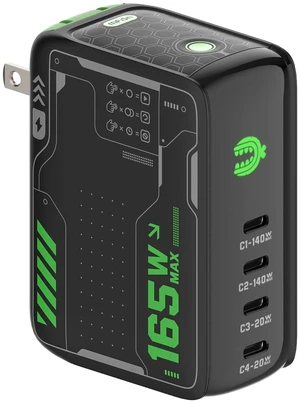 MFish E-Rhino 165W 4-Port GaN USB C Charger, 140W MacBook Pro Charger MFish E-Rhino 165W 4-Port GaN USB C Charger, 140W MacBook Pro Charger