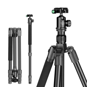 TONYBOO 61.5" Camera Tripod, Aluminum Tripod Monopod with Arca Swiss Ball Head, Heavy Duty Lightweight Reversible Travel Tripod for DSLR Mirrorless Camcorders Phone, Max Load 22 lbs TONYBOO 61.5" Camera Tripod, Aluminum Tripod Monopod with Arca Swiss Ball Head, Heavy Duty Lightweight Reversible Travel Tripod for DSLR Mirrorless Camcorders Phone, Max Load 22 lbs