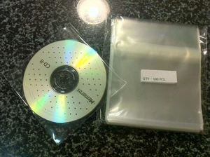5000 Pcs 4 7/8 X 4 7/8 Clear CD DVD Disc Sleeves - Non Paper 5000 Pcs 4 7/8 X 4 7/8 Clear CD DVD Disc Sleeves - Non Paper