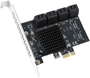 ELUTENG PCI-E SATA Expansion Card PCI-E X1 to SATA 3.0 Controller Card 6Gbps SATAS III Express Adapter (8 Ports) ELUTENG PCI-E SATA Expansion Card PCI-E X1 to SATA 3.0 Controller Card 6Gbps SATAS III Express Adapter (8 Ports)