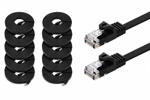BRENDAZ Cat5e Ethernet Cable, 10ft. (10-Pack) Network Patch Cable - Snagless Cat 5e Cord, Flat, 350MHz, UTP, for PC, Server, Router, Modem, TV, PS5, Game Consoles (10pk, 10-Feet) BRENDAZ Cat5e Ethernet Cable, 10ft. (10-Pack) Network Patch Cable - Snagless Cat 5e Cord, Flat, 350MHz, UTP, for PC, Server, Router, Modem, TV, PS5, Game Consoles (10pk, 10-Feet)