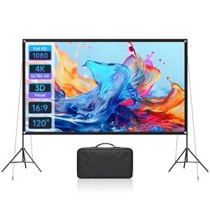120inch Projector Screen with Stand, Portable Movie Screen Indoor Outdoor 120inch Projector Screen with Stand, Portable Movie Screen Indoor Outdoor
