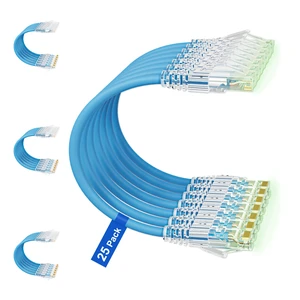 iwillink 2ft Cat6/Cat6a Patch Cables (25 Pack) Slim, 10Gbps, LSZH, Blue iwillink 2ft Cat6/Cat6a Patch Cables (25 Pack) Slim, 10Gbps, LSZH, Blue