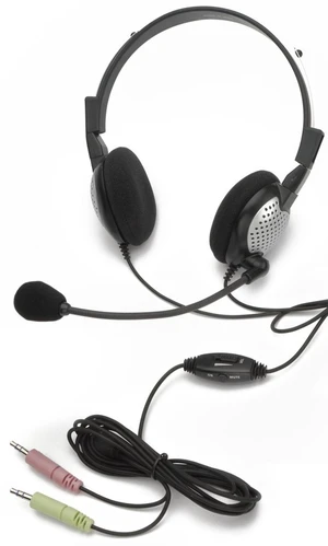 Andrea Communications NC-185 VM High Fidelity Stereo PC Computer Headset with Noise Canceling Microphone and Volume/Mute Controls Andrea Communications NC-185 VM High Fidelity Stereo PC Computer Headset with Noise Canceling Microphone and Volume/Mute Controls