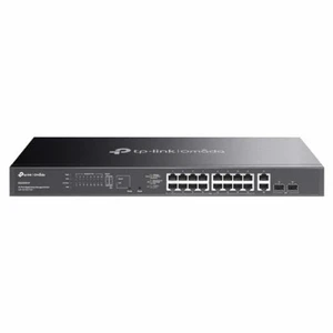 TP-Link Omada 20-Port Gigabit Easy Managed Switch, 16-Port PoE+, 250W PoE Budget, 2X Gigabit RJ45+2 x Gigabit SFP, Auto Recovery, Port Separation, SDN, VLAN, Central Cloud Management (ES220GMP) TP-Link Omada 20-Port Gigabit Easy Managed Switch, 16-Port PoE+, 250W PoE Budget, 2X Gigabit RJ45+2 x Gigabit SFP, Auto Recovery, Port Separation, SDN, VLAN, Central Cloud Management (ES220GMP)