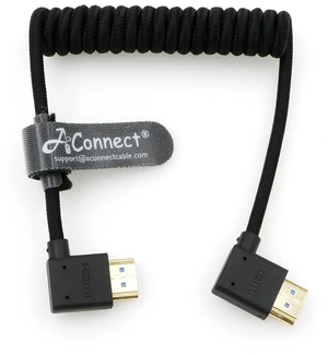 AConnect 8K Coiled HDMI Cable, 8K@60Hz 4K@120Hz 48Gbps HDMI 2.1 Cable, Ultra High-Speed Braided Coiled Cable 12~18" for Atomos Ninja V^^Portkeys BM5 Monitor (Left Angle to Left Angle) AConnect 8K Coiled HDMI Cable, 8K@60Hz 4K@120Hz 48Gbps HDMI 2.1 Cable, Ultra High-Speed Braided Coiled Cable 12~18" for Atomos Ninja V^^Portkeys BM5 Monitor (Left Angle to Left Angle)