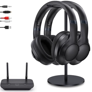 ZUPVIY Dual Wireless TV Headphones for Seniors with Transmitter&Stand ZUPVIY Dual Wireless TV Headphones for Seniors with Transmitter&Stand