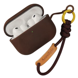 AeroZylo Genuine Leather Case For AirPods Pro 3(3rd Gen 2025),Crazy Horse distressed leather Vintage Cover Case,Handmade Top,Hard Shell & Rich Patina,Support Wireless Charging (Dark B AeroZylo Genuine Leather Case For AirPods Pro 3(3rd Gen 2025),Crazy Horse distressed leather Vintage Cover Case,Handmade Top,Hard Shell & Rich Patina,Support Wireless Charging (Dark B