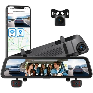 12 Inch 1080P Mirror Dash Cam,4 Channel Front and Rear Inside View 12 Inch 1080P Mirror Dash Cam,4 Channel Front and Rear Inside View