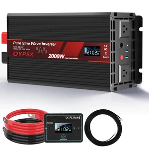 OYPSX 2000W Power Inverter 24V to 110V 120V AC Pure Sine Wave Inverter for RV Truck Camping,Outdoor Off-Grid Power Converter with LCD Display,Wired Controller,AC Outlets USB Ports(24V-2000Watts) OYPSX 2000W Power Inverter 24V to 110V 120V AC Pure Sine Wave Inverter for RV Truck Camping,Outdoor Off-Grid Power Converter with LCD Display,Wired Controller,AC Outlets USB Ports(24V-2000Watts)