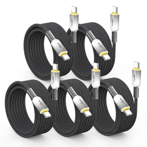 USB C to USB C Cable 10FT 5-Pack, 60W Fast Charging Long Type-C Cord USB C to USB C Cable 10FT 5-Pack, 60W Fast Charging Long Type-C Cord