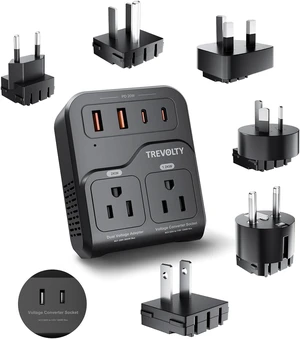 2000W Voltage Converter US to Europe, 220V to 110V Converter for European Travel with 3AC/2USB-A/2USB-C (PD20W), Travel Essentials with Type C G Plug (Black) 2000W Voltage Converter US to Europe, 220V to 110V Converter for European Travel with 3AC/2USB-A/2USB-C (PD20W), Travel Essentials with Type C G Plug (Black)