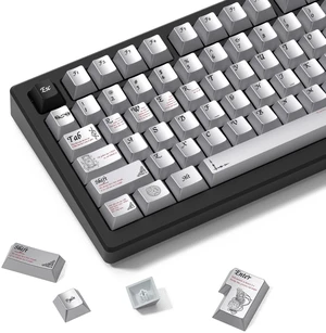 womier Metal Paint Textured Mechanical Keyboard Keycaps, Retro Dye Sub & Double Shot PBT Keycaps 60 75 100 Percent, Cherry Profile Custom Aluminum Keyboard Keys Caps Set 112 Keys, Space Gray womier Metal Paint Textured Mechanical Keyboard Keycaps, Retro Dye Sub & Double Shot PBT Keycaps 60 75 100 Percent, Cherry Profile Custom Aluminum Keyboard Keys Caps Set 112 Keys, Space Gray
