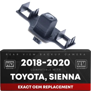 Rear View Backup Camera, Reverse Park Assist - Compatible with 2018-2020 Toyota Sienna - OEM 8679008040, TO1960158 Rear View Backup Camera, Reverse Park Assist - Compatible with 2018-2020 Toyota Sienna - OEM 8679008040, TO1960158