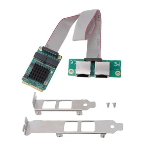 CCYLEZ Mini PCIe Gigabit Ethernet Adapter, Dual Port RJ45 Network Card for Industrial PCs with I350 Controller CCYLEZ Mini PCIe Gigabit Ethernet Adapter, Dual Port RJ45 Network Card for Industrial PCs with I350 Controller