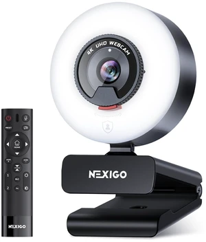 NexiGo N960E Plus 4K Webcam with Ring Light & RF Remote, ToF Autofocus, OSD Menu, 1080p 60FPS, 4X Digital Zoom, Noise-Canceling Mics, Privacy Cover, USB Web Camera for Streaming, Video Calls& Meetings NexiGo N960E Plus 4K Webcam with Ring Light & RF Remote, ToF Autofocus, OSD Menu, 1080p 60FPS, 4X Digital Zoom, Noise-Canceling Mics, Privacy Cover, USB Web Camera for Streaming, Video Calls& Meetings