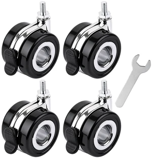 Waveshare HomeRack 2.5inch (60mm) Hollow Caster Wheel kit with Brake, Includes 4 Caster Wheels, Suitable for Devices with Standard M8 Threaded mounting Holes, 65kg Load Capacity per Wheel Waveshare HomeRack 2.5inch (60mm) Hollow Caster Wheel kit with Brake, Includes 4 Caster Wheels, Suitable for Devices with Standard M8 Threaded mounting Holes, 65kg Load Capacity per Wheel