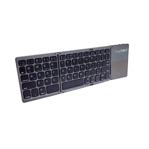 TrekVOLT Foldable Bluetooth Keyboard with Touchpad - Portable Wireless Keyboard, Rechargeable Full Size Ultra Slim Pocket Folding Keyboards for MacOS Android Windows iOS Tablet & Laptop (Dark G TrekVOLT Foldable Bluetooth Keyboard with Touchpad - Portable Wireless Keyboard, Rechargeable Full Size Ultra Slim Pocket Folding Keyboards for MacOS Android Windows iOS Tablet & Laptop (Dark G