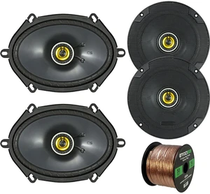 Car Speaker Set Combo Of 2 Kicker 46CSC654 6.5" 600W 2-Way CS-Series Car Audio Speakers, 2 Kicker 46CSC684 6x8" 450W 2-Way Car Coaxial Stereo Speakers, Enrock 50 Foot 16-Gauge Speaker Wire Car Speaker Set Combo Of 2 Kicker 46CSC654 6.5" 600W 2-Way CS-Series Car Audio Speakers, 2 Kicker 46CSC684 6x8" 450W 2-Way Car Coaxial Stereo Speakers, Enrock 50 Foot 16-Gauge Speaker Wire