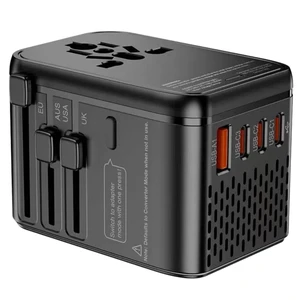 Travel Voltage Converter 220V to 110V, Compact All-in-One International Power Adapter with 20W PD Fast Charging, 4 Ports (3 USB-C &1 USB-A), Universal Plug for US, UK, EU, AUS, China, Worldwide Travel Travel Voltage Converter 220V to 110V, Compact All-in-One International Power Adapter with 20W PD Fast Charging, 4 Ports (3 USB-C &1 USB-A), Universal Plug for US, UK, EU, AUS, China, Worldwide Travel