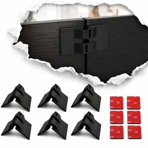Monitor Alignment Connectors with Adhesive, Multi Screen Alignment Clips for Triple Monitor Setup, 6pcs Monitor Alignment Connectors with Adhesive, Multi Screen Alignment Clips for Triple Monitor Setup, 6pcs
