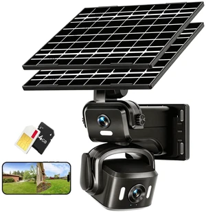NEYESECU 4G LTE Solar Security Camera Outdoor, Dual Lens 4K 8MP NEYESECU 4G LTE Solar Security Camera Outdoor, Dual Lens 4K 8MP