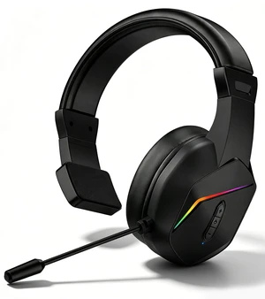 Wireless One Ear Headset with Mic, Single Ear Trucker Headset for PC/Computer/Laptop/Mac/iPad/iPhone/Android/Switch, Gaming Headphones with RGB Light, Mute Button for Truck Driver, Office Work, Wireless One Ear Headset with Mic, Single Ear Trucker Headset for PC/Computer/Laptop/Mac/iPad/iPhone/Android/Switch, Gaming Headphones with RGB Light, Mute Button for Truck Driver, Office Work,