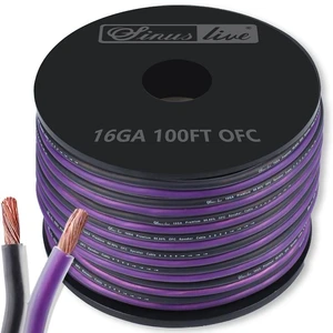 Sinus Live 18-16AWG OFC(Oxygen Free Copper) Speaker Wire Great use for Home Theater Speakers and Car Speakers, Purple and Black (100FT OFC) Sinus Live 18-16AWG OFC(Oxygen Free Copper) Speaker Wire Great use for Home Theater Speakers and Car Speakers, Purple and Black (100FT OFC)