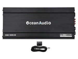 OceanAudio OAE-1200.1D Monoblock Class D Amplifier 2400W with Remote Subwoofer Level Control OceanAudio OAE-1200.1D Monoblock Class D Amplifier 2400W with Remote Subwoofer Level Control