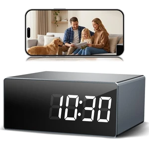 THIVRW Wireless WiFi Security Camera, Indoor Camera with Clock with App Control, Nanny Cam for Home, AI Motion Detection, Loop Recording, Night Vision, Local & Cloud Storage THIVRW Wireless WiFi Security Camera, Indoor Camera with Clock with App Control, Nanny Cam for Home, AI Motion Detection, Loop Recording, Night Vision, Local & Cloud Storage