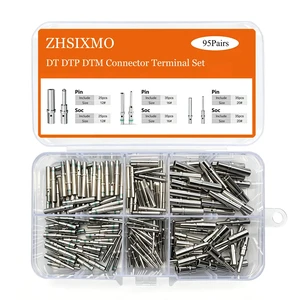190PCS Solid Pin Connector Kit for Deutsch Connectors - Closed Barrel Contacts Kit Size 12 16 20 Male and Female Terminals for DTP, DT, DTM Series Connectors, 22-12AWG 190PCS Solid Pin Connector Kit for Deutsch Connectors - Closed Barrel Contacts Kit Size 12 16 20 Male and Female Terminals for DTP, DT, DTM Series Connectors, 22-12AWG