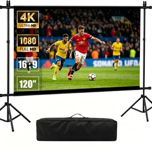Portable Projector Screen with Stand, 120" Outdoor Movie Projector Screen Portable Projector Screen with Stand, 120" Outdoor Movie Projector Screen