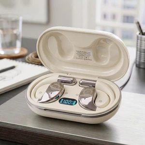 X Float Open-Ear Wireless Bluetooth Earbuds with Earhooks, 14.2 mm Drivers, Call Noise Reduction, Sweatproof, Charging Case, White X Float Open-Ear Wireless Bluetooth Earbuds with Earhooks, 14.2 mm Drivers, Call Noise Reduction, Sweatproof, Charging Case, White