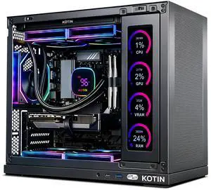 KOTIN Gaming PC, Ultra 7 265KF, GeForce RTX 5060 Ti 8GB, 32GB DDR5 6000MHz, 1TB PCIe 4.0 SSD, 11.3" Display, 650W 80+ Gold PSU, 5 ARGB Fans, Windows 11 Home, Prebulit Desktop Computer for 1080P/1440P KOTIN Gaming PC, Ultra 7 265KF, GeForce RTX 5060 Ti 8GB, 32GB DDR5 6000MHz, 1TB PCIe 4.0 SSD, 11.3" Display, 650W 80+ Gold PSU, 5 ARGB Fans, Windows 11 Home, Prebulit Desktop Computer for 1080P/1440P