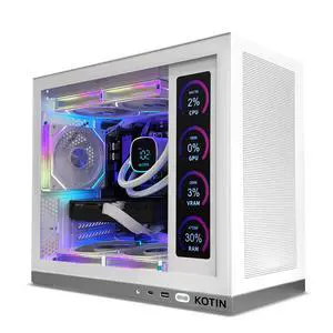 KOTIN Gaming PC, AMD Ryzen 7 9700X, GeForce RTX 5060 Ti 8GB, 16GB DDR5 6000MHz, 1TB Gen4 SSD, 11.3" Display, 650W 80+ Gold PSU, 6 ARGB Fans, Windows 11 Home, Prebulit Desktop Computer for 1080P/1440P KOTIN Gaming PC, AMD Ryzen 7 9700X, GeForce RTX 5060 Ti 8GB, 16GB DDR5 6000MHz, 1TB Gen4 SSD, 11.3" Display, 650W 80+ Gold PSU, 6 ARGB Fans, Windows 11 Home, Prebulit Desktop Computer for 1080P/1440P