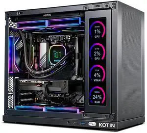 KOTIN Gaming PC, AMD Ryzen 7 7800X3D, GeForce RTX 5060 Ti, 16GB DDR5 6000MHz, 1TB Gen4 SSD, 11.3" Display, 650W 80+ Gold PSU, 5 ARGB Fans, Windows 11 Home, Prebulit Desktop Computer for 1080P/1440P KOTIN Gaming PC, AMD Ryzen 7 7800X3D, GeForce RTX 5060 Ti, 16GB DDR5 6000MHz, 1TB Gen4 SSD, 11.3" Display, 650W 80+ Gold PSU, 5 ARGB Fans, Windows 11 Home, Prebulit Desktop Computer for 1080P/1440P