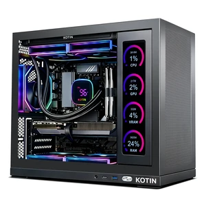 KOTIN Gaming PC, Ultra 7 265KF, GeForce RTX 5070 12GB, 32GB DDR5, 1TB PCIe 4.0 SSD, 9.16" Smart Display, 850W 80+ Gold PSU, 5 ARGB Fans, Windows 11 Home, Prebuilt Desktop Computer for 1440 4K KOTIN Gaming PC, Ultra 7 265KF, GeForce RTX 5070 12GB, 32GB DDR5, 1TB PCIe 4.0 SSD, 9.16" Smart Display, 850W 80+ Gold PSU, 5 ARGB Fans, Windows 11 Home, Prebuilt Desktop Computer for 1440 4K