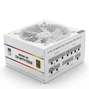 ESGAMING 80+ Gold Fully Modular Compact Gaming 850W Power Supply, ATX 3.1 & PCIe 5.1 Ready, Native 12V-2x6 Cable-White ESGAMING 80+ Gold Fully Modular Compact Gaming 850W Power Supply, ATX 3.1 & PCIe 5.1 Ready, Native 12V-2x6 Cable-White