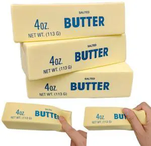 3 PCS Butter Squishy Toys, Super Soft Butter-Shaped Slow Rising Squishy, Sticky Butter Sticks Squeeze Toys, Realistic Food Squishies Fidget Toys for Decompression Anxiety Relaxation 3 PCS Butter Squishy Toys, Super Soft Butter-Shaped Slow Rising Squishy, Sticky Butter Sticks Squeeze Toys, Realistic Food Squishies Fidget Toys for Decompression Anxiety Relaxation