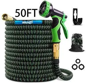 Generic Brand 50FT 75FT 100FT Heavy Duty Expandable Flexible Garden Water Hose with 10 Functional Nozzles Generic Brand 50FT 75FT 100FT Heavy Duty Expandable Flexible Garden Water Hose with 10 Functional Nozzles