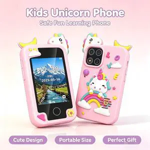 Kids Smart Phone, Touchscreen HD Dual Camera Cell Phone for Kids,2.8" Touchscreen, 20 Games, MP3, Christmas Birthday Gift for Ages 3-10, Toddler Girl Toys Kids Smart Phone, Touchscreen HD Dual Camera Cell Phone for Kids,2.8" Touchscreen, 20 Games, MP3, Christmas Birthday Gift for Ages 3-10, Toddler Girl Toys